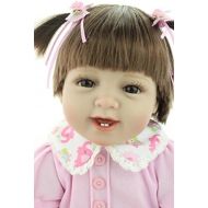 NPKDOLL Realistic Reborn Baby Dolls Girl Cute Soft Vinyl Silicone Dolls Weighted Baby Reborn Dolls Handmade Newborn Baby Dolls with Clothes