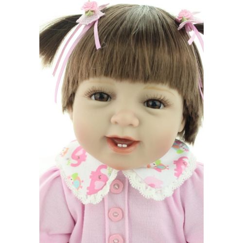  NPKDOLL Realistic Reborn Baby Dolls Girl Cute Soft Vinyl Silicone Dolls Weighted Baby Reborn Dolls Handmade Newborn Baby Dolls with Clothes