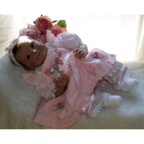  NPKDOLL Handmade Reborn Baby Dolls Girl Cute Realistic Soft Silicone Vinyl Dolls Weighted Baby Reborn Dolls Newborn Baby Dolls with Clothes