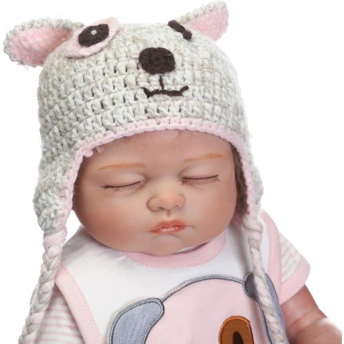  NPKDOLL Reborn Baby Dolls Silicone Full Body Girl Sleeping 20 Realistic Baby Reborn Dolls Real Baby Doll Washable Eyes Closed