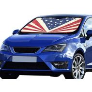 NQEONR Car Front Windshield Sun Shade America Flag Marine Corps Military Armed Forces Polyester&aluminized Film Cushion For Maximum Uv & Sun Protection Custom Car Windshield Sun Shade Fol