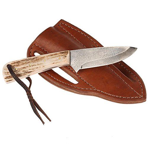  NRS Nrs Cowtown Ranch Knives Tombstone Knife w/Plain Leather Sheath