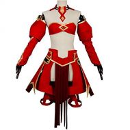 NSOKing Hot Fate/Apocrypha FA Red Saber Mordred Cosplay Costume Princess Dress Battle Suit