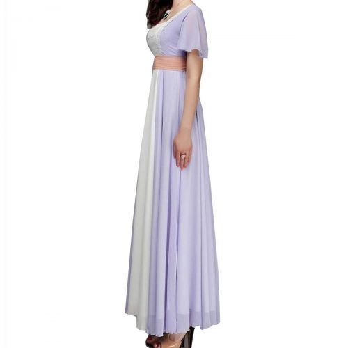  NSOKing Womens Titanic Rose Chiffon Celebrity Dress Party Evening Princess Dress Costume Custom