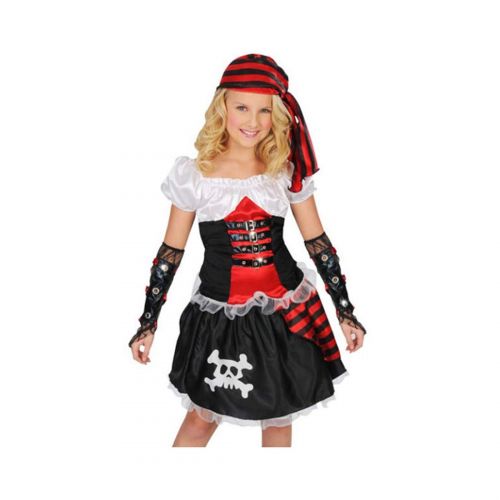  NSPSTT Girls Pirate Costume Buccanner Princess Costume Fancy Dress Outfit Halloween Cosplay