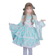 NSPSTT Women Girls Sweet Lolita Dress Japanese Kimono Anime Costumes Princess Dress