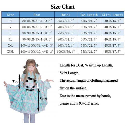  NSPSTT Women Girls Sweet Lolita Dress Japanese Kimono Anime Costumes Princess Dress