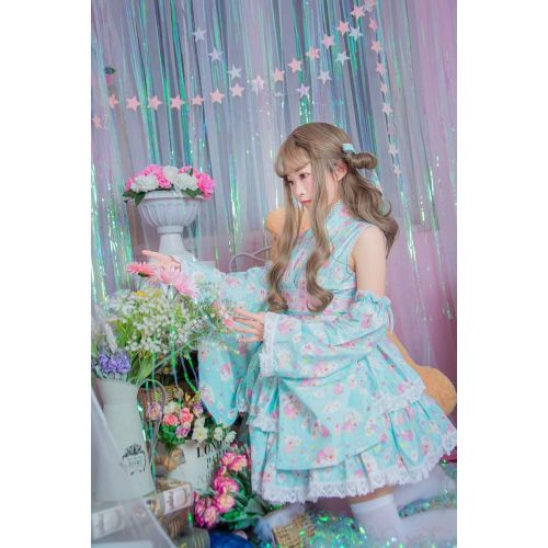  NSPSTT Women Girls Sweet Lolita Dress Japanese Kimono Anime Costumes Princess Dress