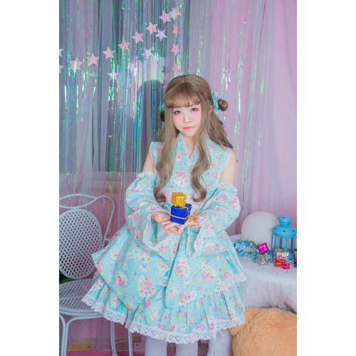  NSPSTT Women Girls Sweet Lolita Dress Japanese Kimono Anime Costumes Princess Dress