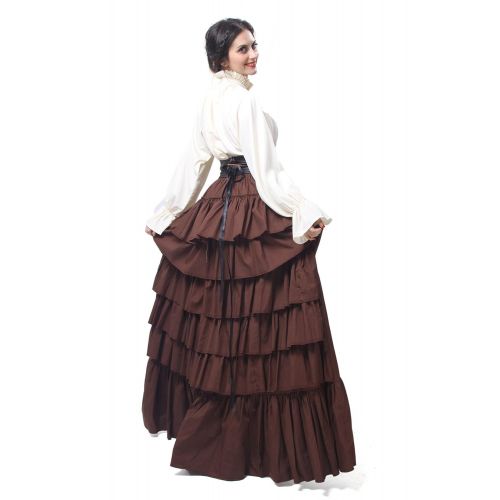  NSPSTT Women Renaissance Dress Stand-up Collar Victorian Gothic Lolita Fancy Dresses