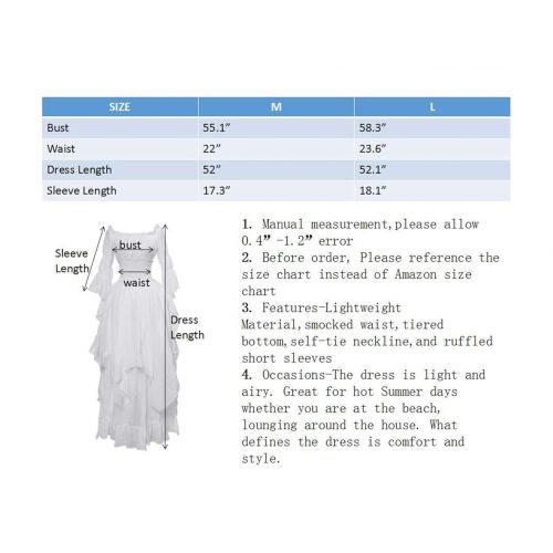  NSPSTT Womens Renaissance Dresses Irregular Sleeves Smocked Waist Tiered Maxi Dress