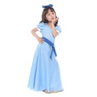 NSPSTT Girls Princess Dress Halloween Party Cosplay Wendy Dress Costume