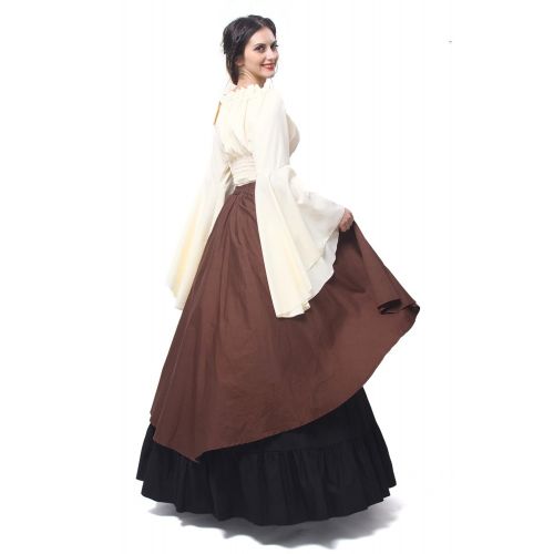  NSPSTT Womens Renaissance Medieval Costume Dress Gothic Victorian Fancy Dresses