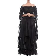 NSPSTT Victorian Dress Renaissance Costume Women Gothic Witch Dress Medieval Wedding Dress