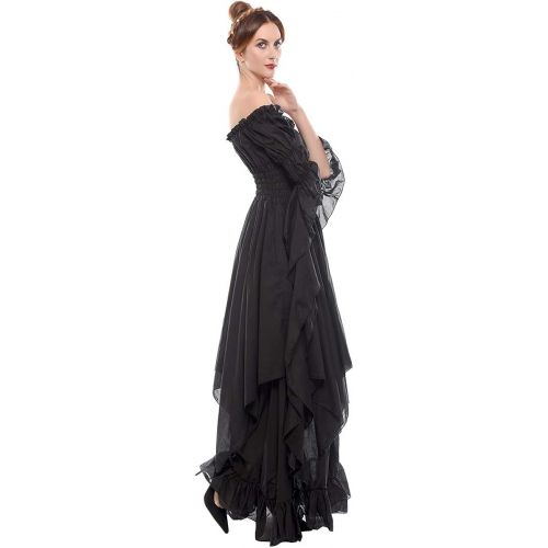  할로윈 용품NSPSTT Victorian Dress Renaissance Costume Women Gothic Witch Dress Medieval Wedding Dress