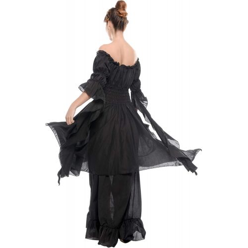  할로윈 용품NSPSTT Victorian Dress Renaissance Costume Women Gothic Witch Dress Medieval Wedding Dress