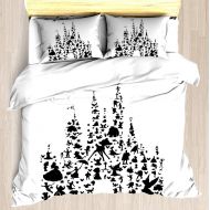 NTCBED Happiest Castle On Earth - Duvet Cover Set Soft Comforter Cover Pillowcase Bed Set Unique Printed Floral Pattern Design Duvet Covers Blanket Cover King/Cal King Size