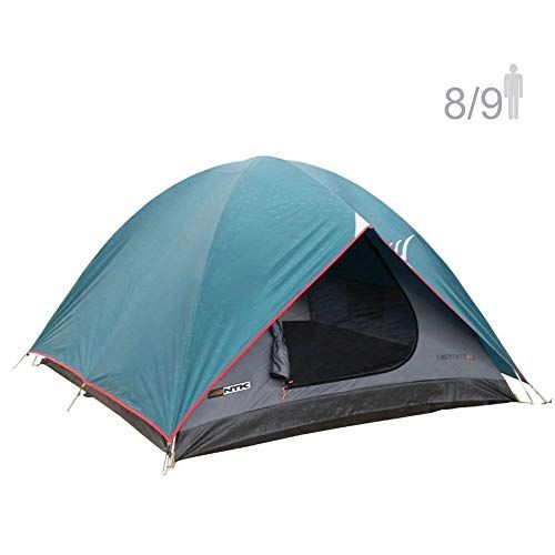  NTK Cherokee GT 8 to 9 Person 10 by 12 Foot Outdoor Dome Family Camping Tent 100% Waterproof 2500mm, Easy Assembly, Durable Fabric Full Coverage Rainfly