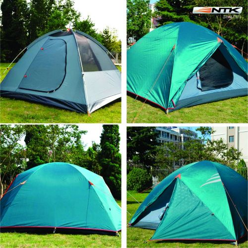  NTK Colorado GT 3 to 4 Person Outdoor Dome Family Camping Tent 100% Waterproof 2500mm, Easy Assembly, Durable Fabric Full Coverage Rainfly - Micro Mosquito Mesh, Size 6.7 x 11.5 x