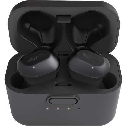  NUARL True Wireless Stereo Earphones Earbuds Sound Bluetooth 5 HDSS IPX4 10 hrs Playback with Microphone NT01AX-BM(BlackMetallic)