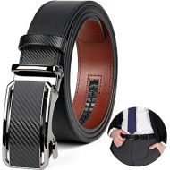 NUBILY Mens Belt Ratchet Leather Belts for Men Adjustable 1 3/8