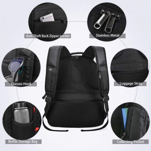  [아마존 핫딜] [아마존핫딜]NUBILY Laptop Backpack Extra Large Travel Backpacks for Men Women Waterproof TSA Friendly Business Traveling Computer Bag College School Bookbag with USB Charging Port Fit 17.3 Inch Lapto