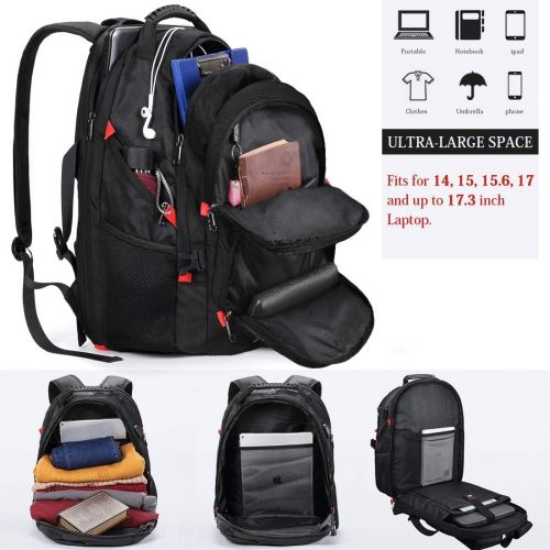  [아마존 핫딜] [아마존핫딜]NUBILY Laptop Backpack Extra Large Travel Backpacks for Men Women Waterproof TSA Friendly Business Traveling Computer Bag College School Bookbag with USB Charging Port Fit 17.3 Inch Lapto