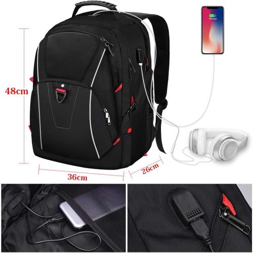  [아마존 핫딜] [아마존핫딜]NUBILY Laptop Backpack Extra Large Travel Backpacks for Men Women Waterproof TSA Friendly Business Traveling Computer Bag College School Bookbag with USB Charging Port Fit 17.3 Inch Lapto