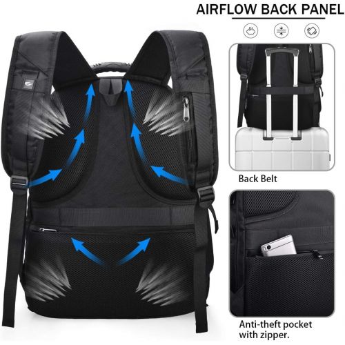  [아마존핫딜][아마존 핫딜] NUBILY Laptop Backpack 17 Inch Waterproof Extra Large TSA Travel Backpack Anti Theft College School Business Mens Backpacks with USB Charging Port 17.3 Gaming Computer Backpack for Women