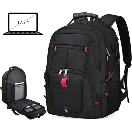  [아마존핫딜][아마존 핫딜] NUBILY Laptop Backpack 17 Inch Waterproof Extra Large TSA Travel Backpack Anti Theft College School Business Mens Backpacks with USB Charging Port 17.3 Gaming Computer Backpack for Women