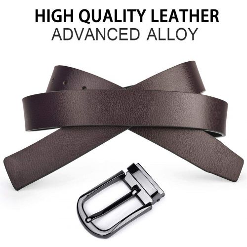  [아마존 핫딜]  [아마존핫딜]NUBILY Herren Guertel leder Manner Lederguertel Echtleder Schwarz Verstellbar Freizeitguertel Jeans Business Anzug Guertel Braun 32mm Breit