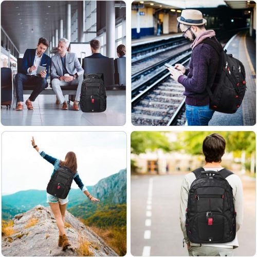  [아마존베스트]NUBILY Laptop Backpack 17 Inch Waterproof Extra Large TSA Travel Backpack Anti Theft College School Business Mens Backpacks with USB Charging Port 17.3 Gaming Computer Backpack for Women