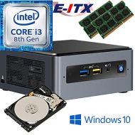 Intel NUC8I3BEH 8th Gen Core i3 System, 8GB Dual Channel DDR4, 1TB HDD, Win 10 Pro Installed & Configured by E-ITX