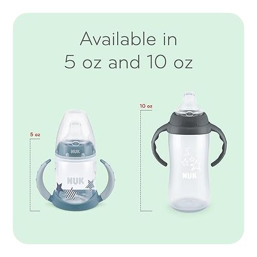 누크 NUK Learner Cup, 6+ Months, Timeless Collection, Amazon Exclusive, 5 Oz, Pack of 2 - BPA Free, Spill Proof Sippy Cup