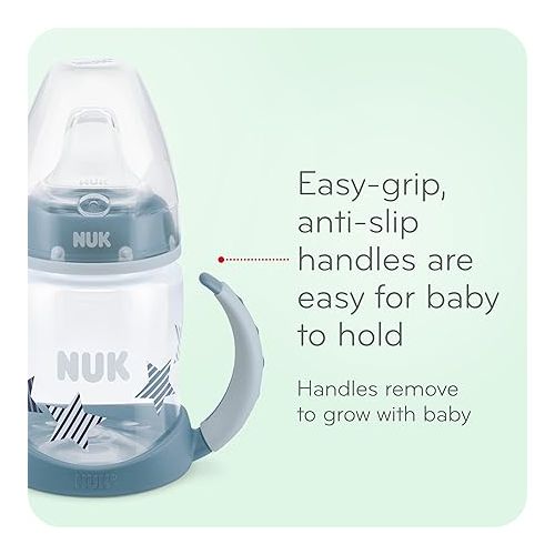 누크 NUK Learner Cup, 6+ Months, Timeless Collection, Amazon Exclusive, 5 Oz, Pack of 2 - BPA Free, Spill Proof Sippy Cup