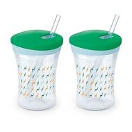 NUK Evolution Straw Cup, 8 oz,2 Count (Pack of 1), Colors may vary