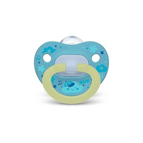 누크 NUK Orthodontic Pacifier Value Pack, Boy, 6-18 Months, 3-Pack