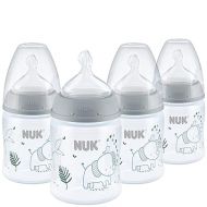 NUK Smooth Flow Anti Colic Baby Bottle, 5 oz, 4 Pack, Elephant,4 Count (Pack of 1)