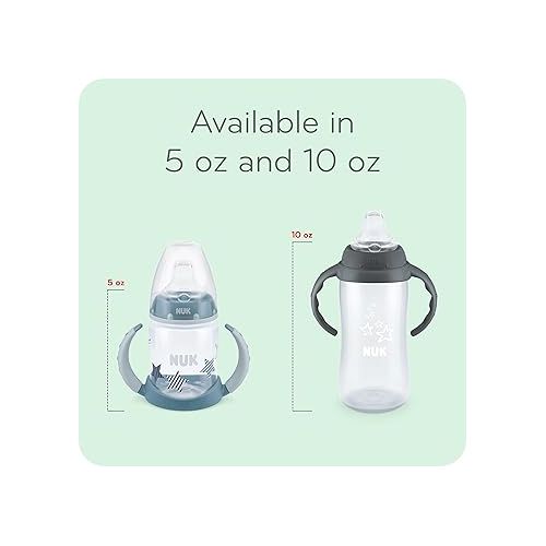 누크 NUK Smooth Flow Anti Colic Baby Bottle, 5 oz, 4 Pack, Elephant