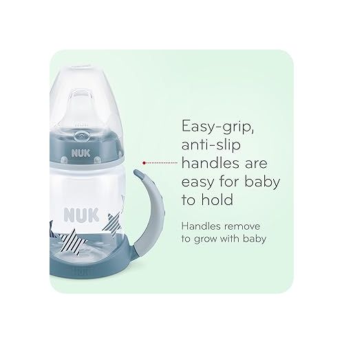 누크 NUK Smooth Flow Anti Colic Baby Bottle, 5 oz, 4 Pack, Elephant