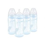 NUK Smooth Flow Anti Colic Baby Bottle, 10 oz, 4 Pack, Blue Elephant,4 Count (Pack of 1)