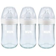 NUK Simply Natural Glass Bottles, 8 Oz, 3 Pack