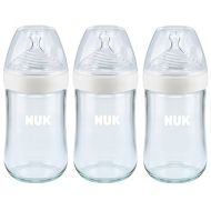 NUK Simply Natural Glass Bottles, 8 Oz, 3 Pack