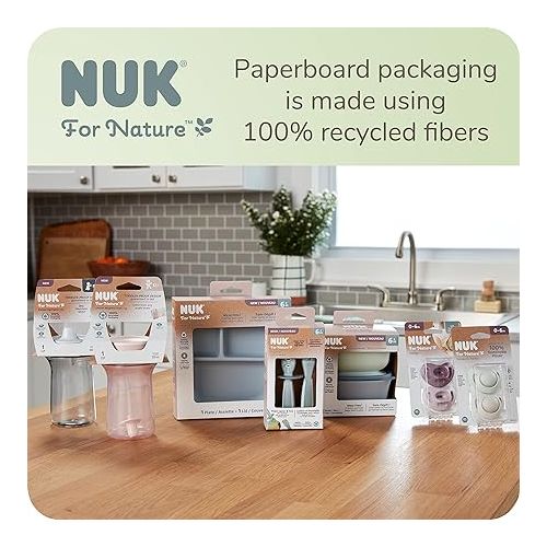 누크 NUK for Nature Learner Cup, 10 oz, 9+ Months - BPA Free, Spill Proof Sippy Cup