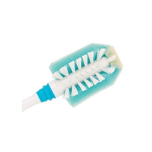 누크 NUK Triple Action Baby Bottle Brush with Built-in Bottle Nipple Brush