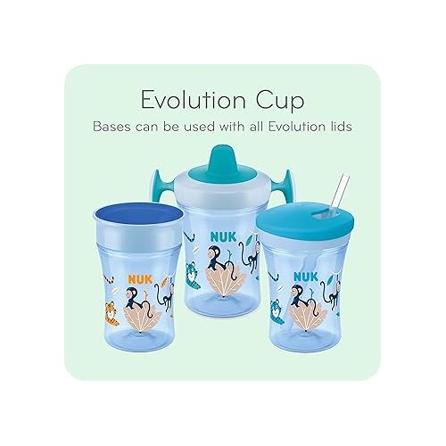 누크 NUK Evolution Soft Spout Learner Cup, 8 oz, 1-Pack