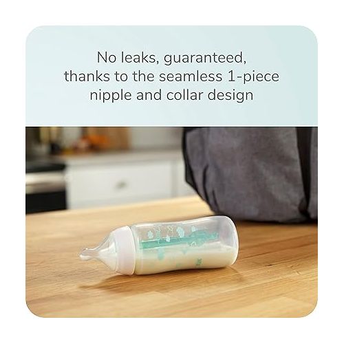 누크 NUK Smooth Flow™ Pro Anti-Colic Baby Bottle, 10 oz, 4-Pack