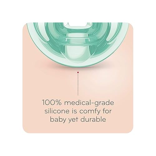 누크 NUK Comfy Orthodontic Pacifiers, 0-6 Months, Timeless Collection, 5 Count (Pack of 1)