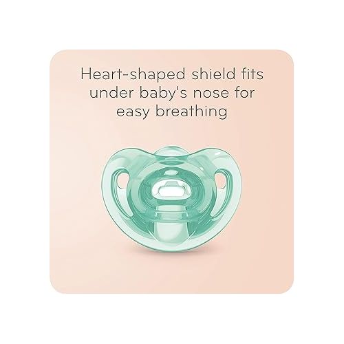 누크 NUK Comfy Orthodontic Pacifiers, 0-6 Months, Timeless Collection, 5 Count (Pack of 1)