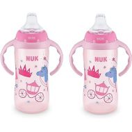 NUK 10 Ounce Jungle Large Learner Cup with Handles, 2 Pack (Princess)